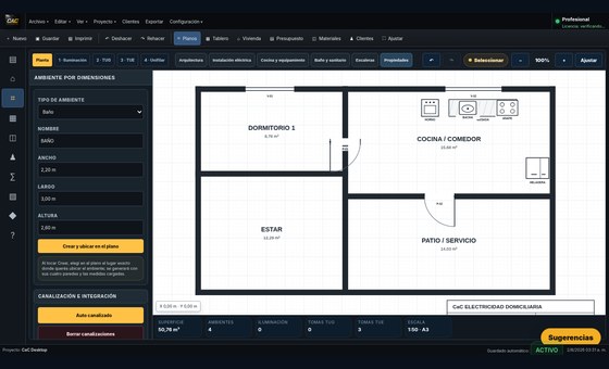 Planos profesionales y dibujo arquitectónico